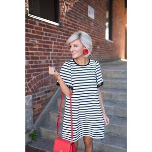 Kate Spade Broome Street striped tassel sleeve dress size xxs